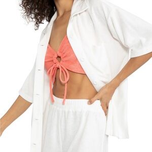 Sanctuary - Terry Short Sleeve Top, Swim Coverup, XXS, NWT